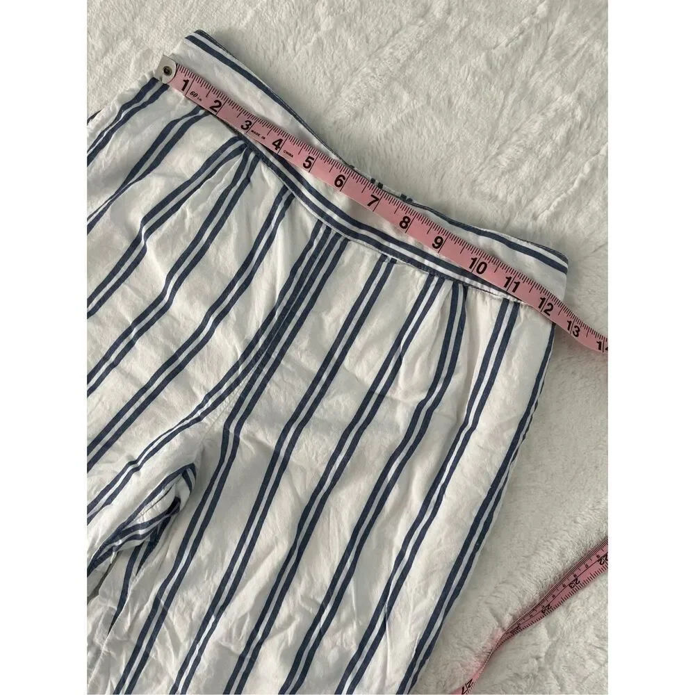 Abercrombie Kids Blue Stripe Culotte Pants Wide Leg Cropped Size 9/10